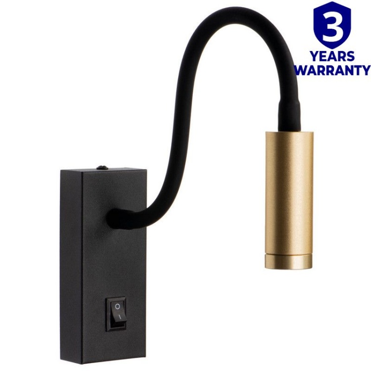 Kanlux TONIL II LED B/G czarny złoty kinkiet