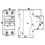 Wymiary RCBO KRO10 78x36x81 mm