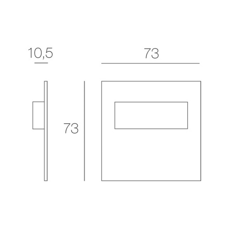 Kompaktowa oprawa schodowa LED 73x73 mm