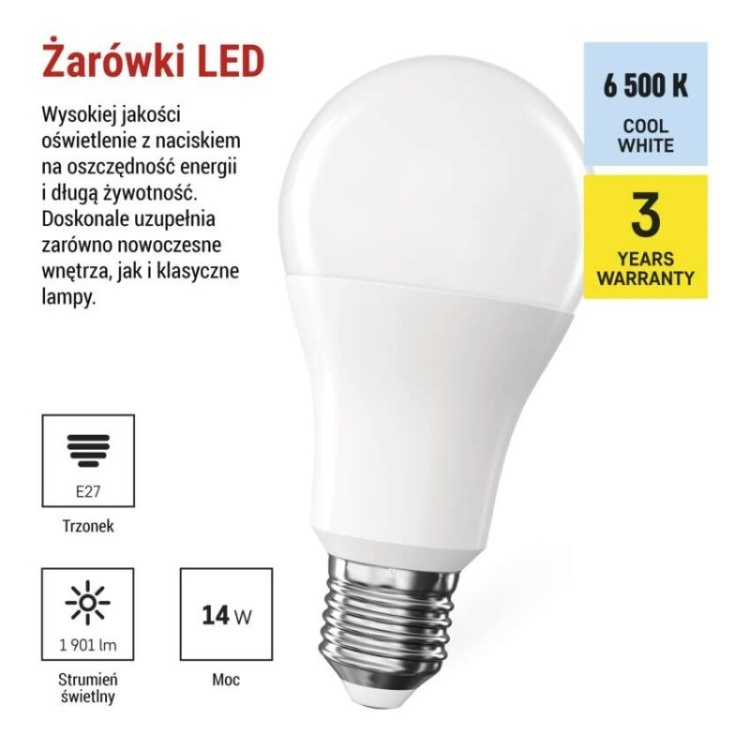 Żarówka LED 1901 lumenów E27