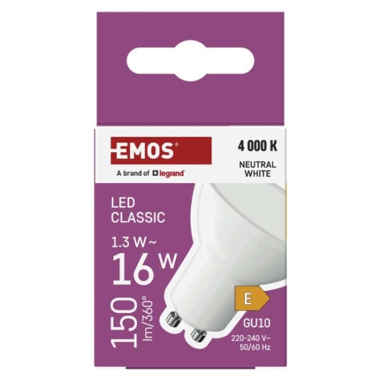 Żarówka LED MR16 GU10 neutralna biel