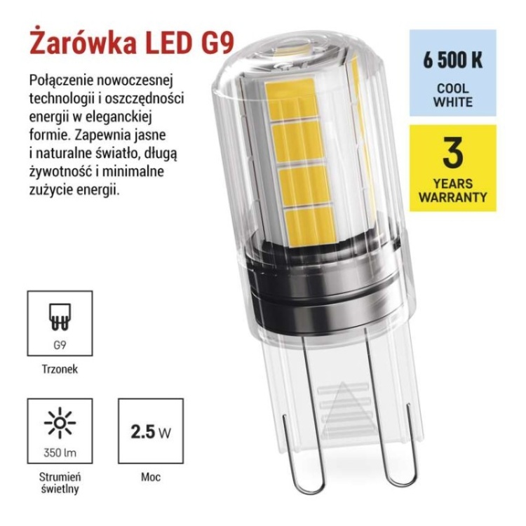 Żarówka LED Classic JC G9 2,5W