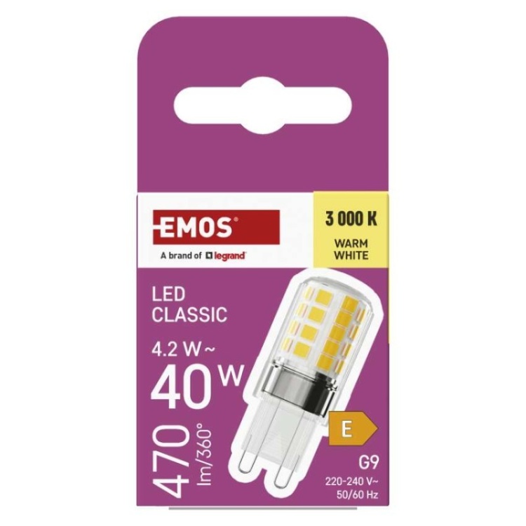 Żarówka LED G9 ciepła biel 3000K