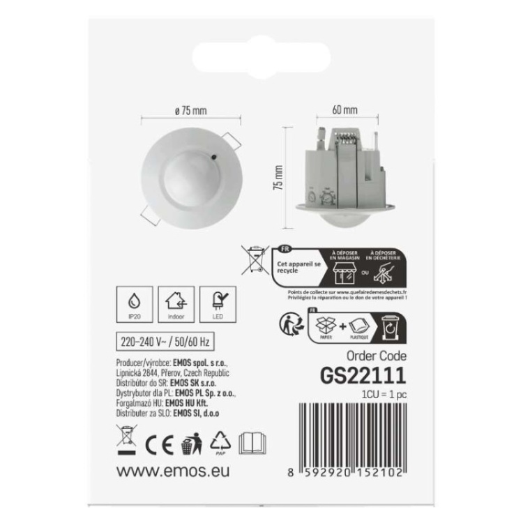 Zasięg detekcji GS22111
