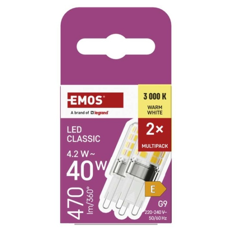 Żarówka LED G9 ciepła biel 3000K