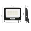 Naświetlacz LED czarny IP65 100W