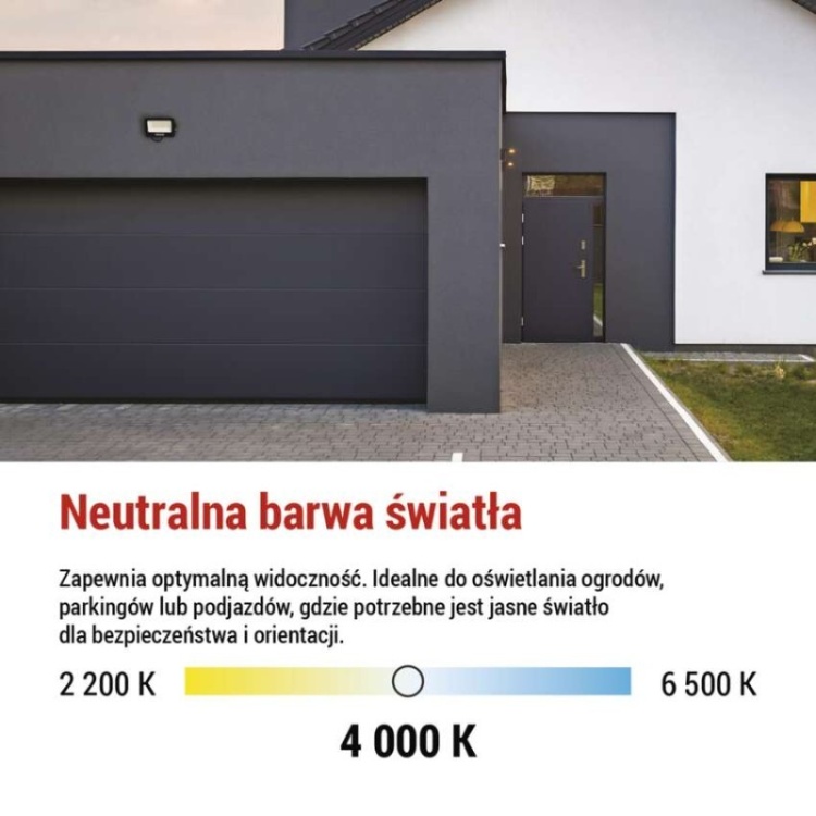 Naświetlacz LED czarny IP65 30W