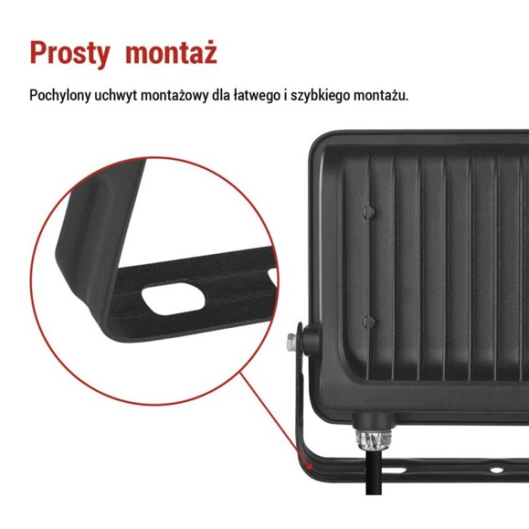 Naświetlacz LED czarny IP65