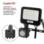 Czarny naświetlacz LED IP54 1000 lm