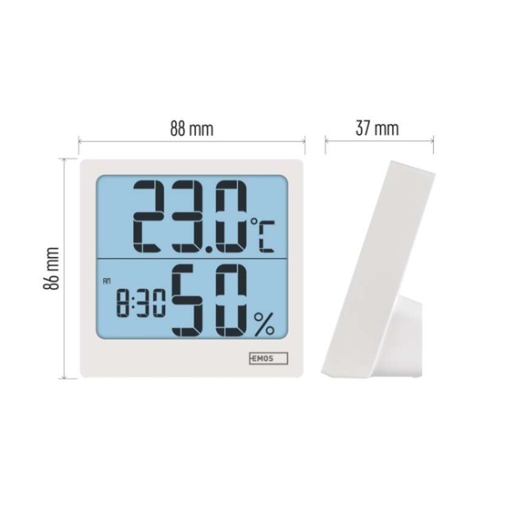 Wymiary termometru z higrometrem E0114N