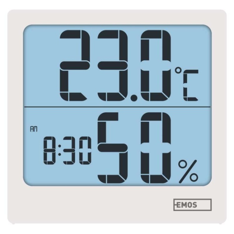 Termometr z higrometrem EMOS E0114N – widok frontowy