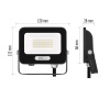 Naświetlacz LED GLARO 20W, czarny, IP65, 2000 lm, neutralna biel
