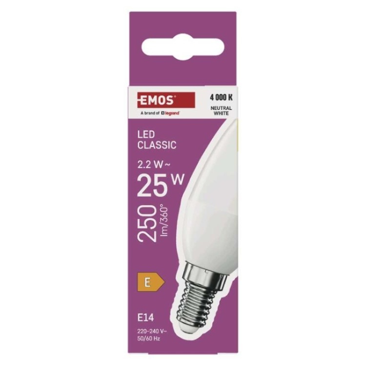 Żarówka LED świeczka E14 neutralna biel