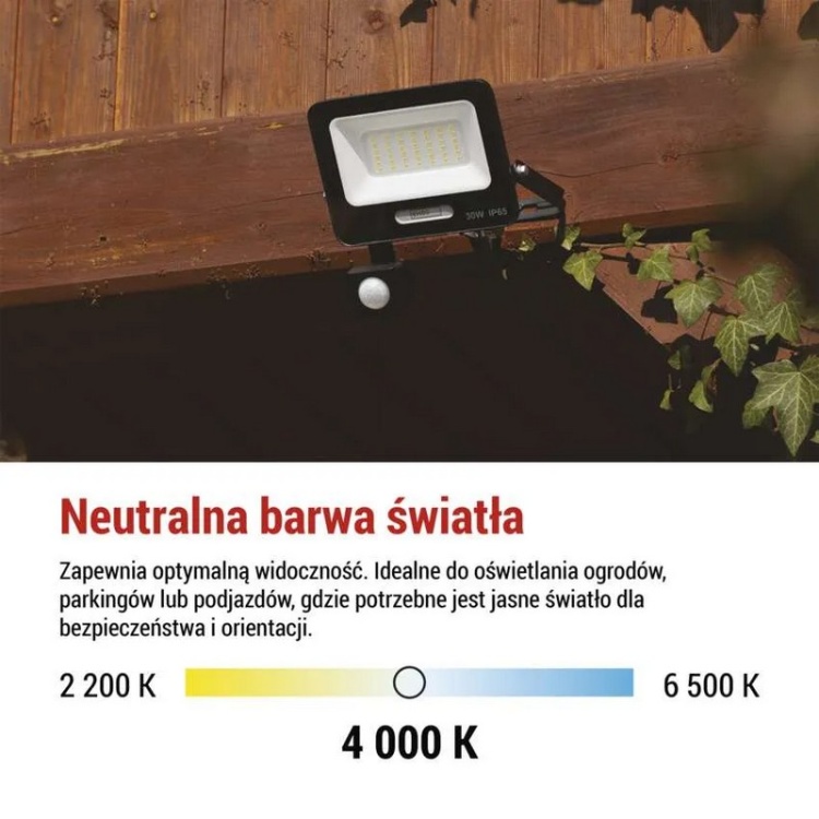 Naświetlacz LED z aluminiową obudową i szklaną osłoną