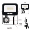 Reflektor LED czarny 2000 lm