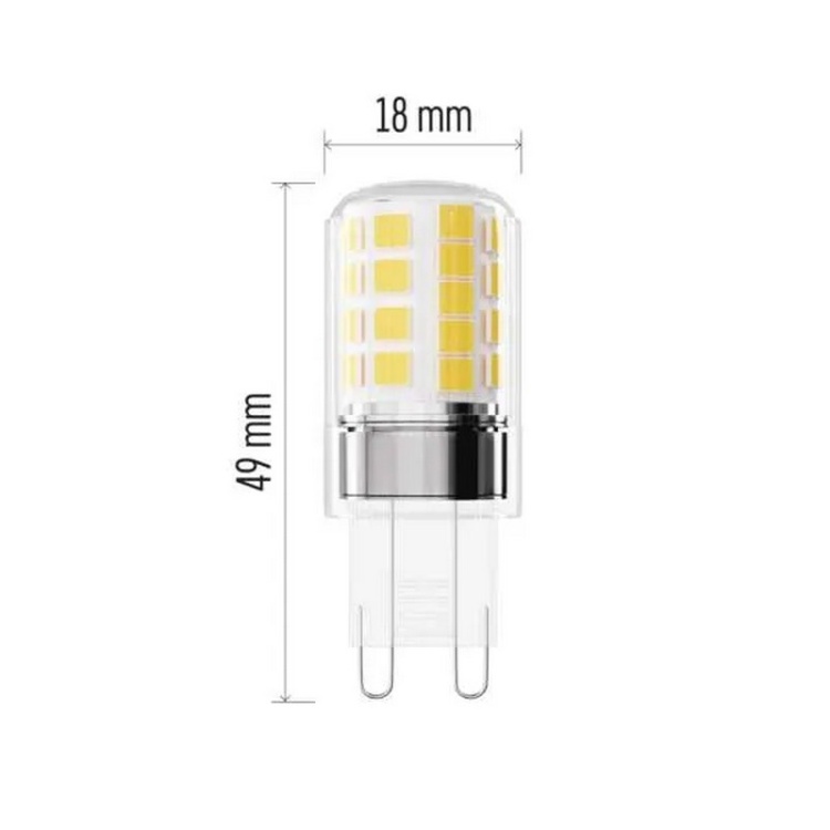 Kompaktowa żarówka LED G9 18x49mm
