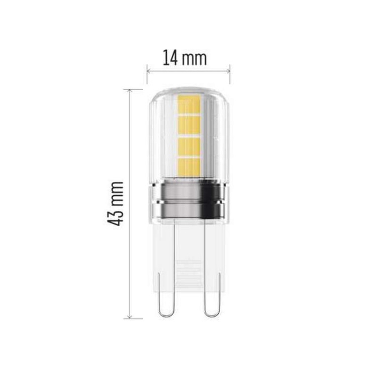 Kompaktowa żarówka LED G9 14x43mm
