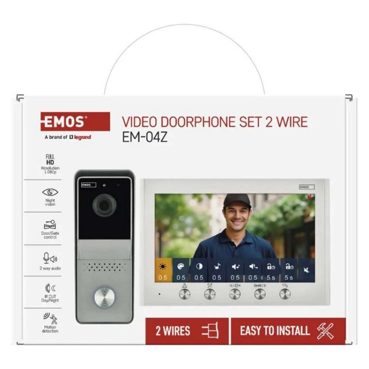 EMOS EM-04Z 2WIRE monitor 7 cali HD