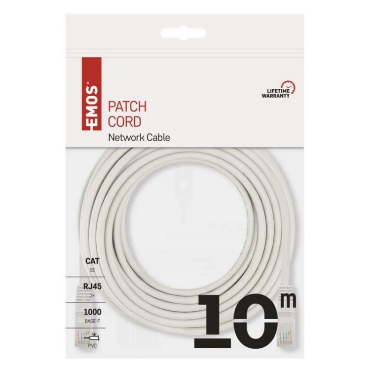 Patch kabel LAN Cat5e 10m do routera i komputera