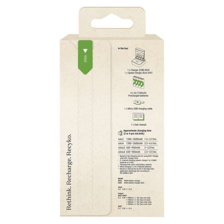 GP Ładowarka Recyko Pro B441 + 4× AA + Dock /*MPP
