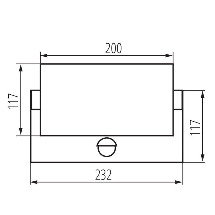 Wymiary oprawy elewacyjnej LED z czujnikiem PIR