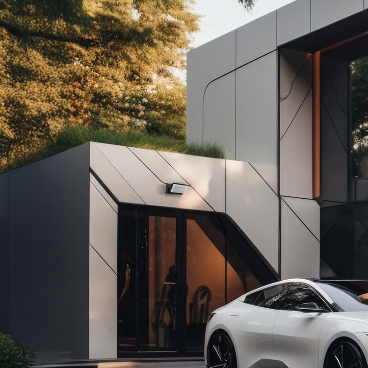 Czarna oprawa elewacyjna LED z czujnikiem PIR