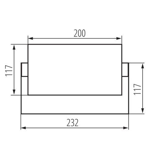 Aluminiowa oprawa elewacyjna 232mm szerokości