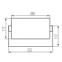 Aluminiowa oprawa elewacyjna 232mm szerokości