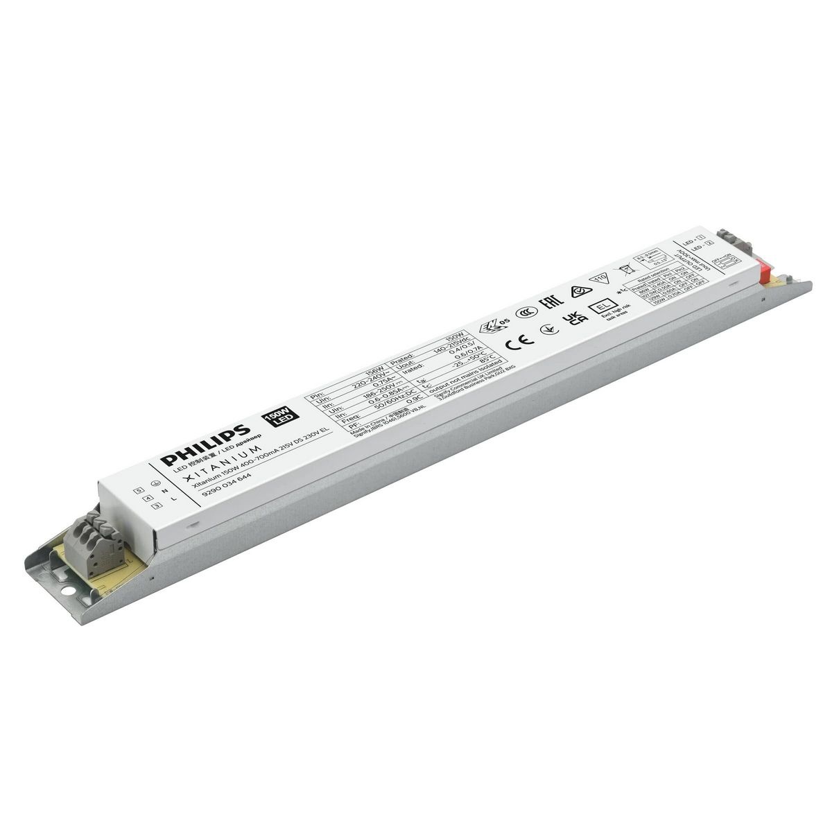 Xitanium LED drivers 150W 400-700mA 215V DS 230V EL 929003464406