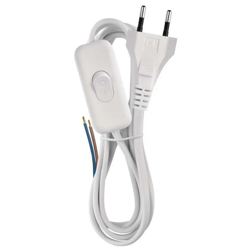 Przewód 2x0,75mm2 2m z wyłącznikiem EMOS