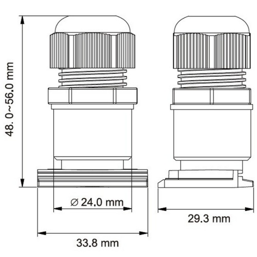 Dławnica kablowa PC PP TPE TEKNO IP65GR