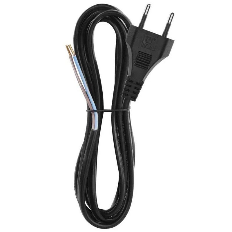 Przewód przyłączeniowy PVC 2x0,75mm2 2m czarny EMOS