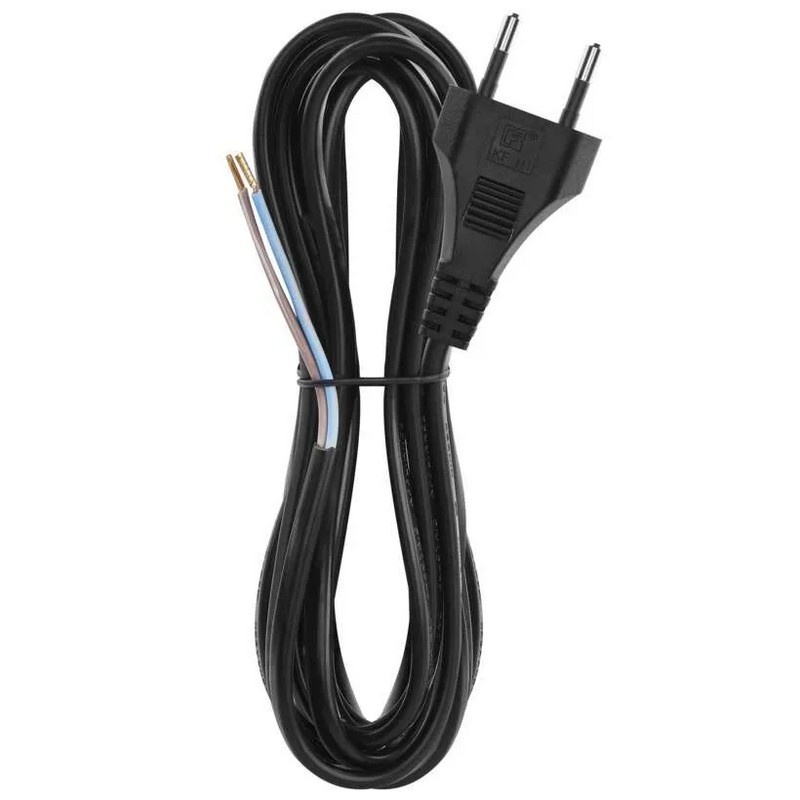 Przewód przyłączeniowy PVC 2x0,75mm2 3m czarny EMOS