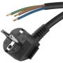 Czarny przewód elektryczny 3x0,75mm2 2m