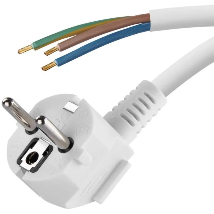 Biały przewód elektryczny 3x1,0mm2 2m