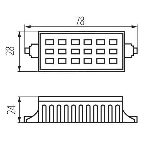 Liniowa żarówka LED R7s 6W