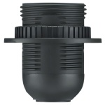 Oprawka termoplastyczna czarna E27 z kołnierzem PAWBOL