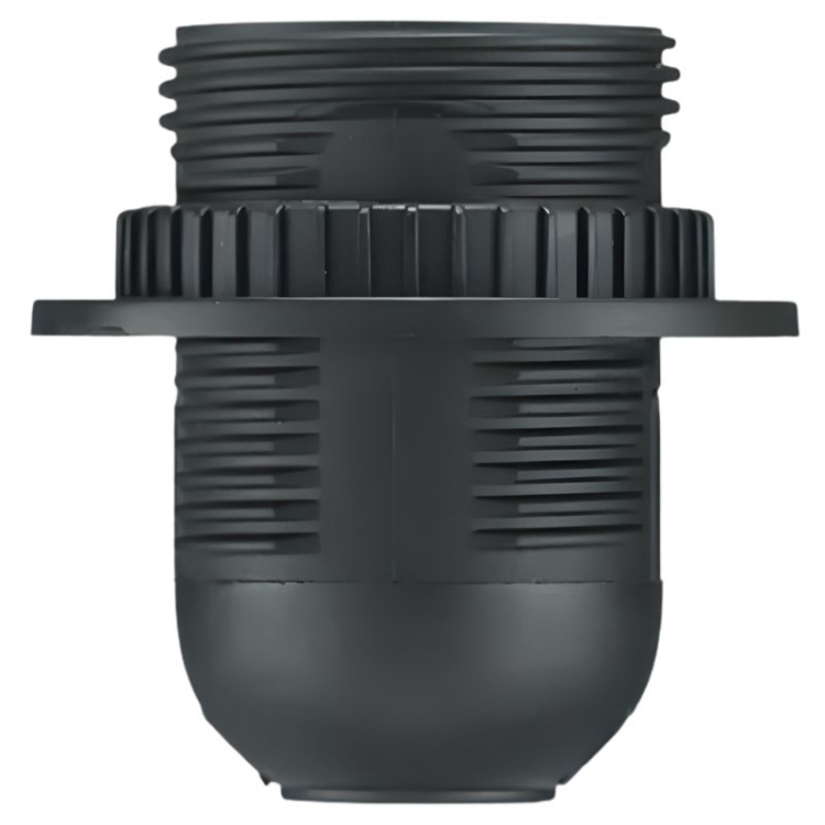 Oprawka termoplastyczna czarna E27 z kołnierzem PAWBOL