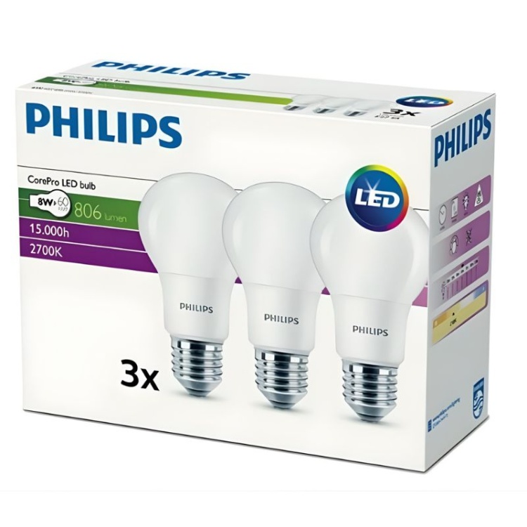 Zestaw żarówek LED Philips 3 sztuki
