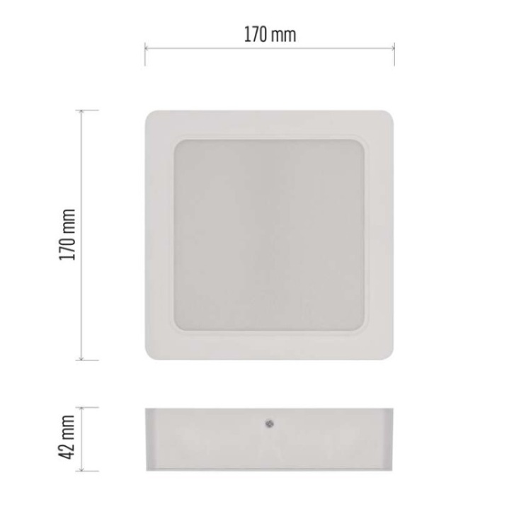 Panel LED natynkowy RUBIC 18W kwadratowy