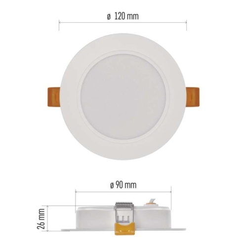 Wbudowany plafon LED 900 lm biały