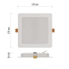 Kwadratowy panel LED wpuszczany 18W