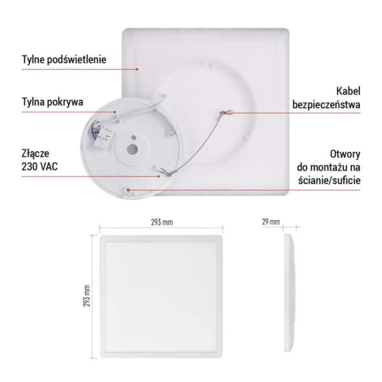 Oprawa sufitowa LED EMOS