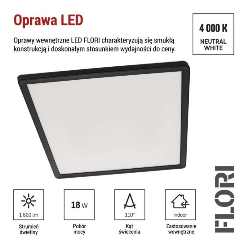 Oprawa LED sufitowa FLORI 4000K