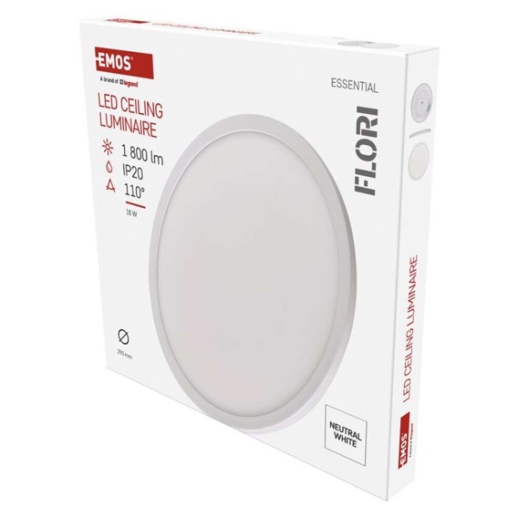 Oprawa LED FLORI okrągła, biała, 18W, neutralna biel