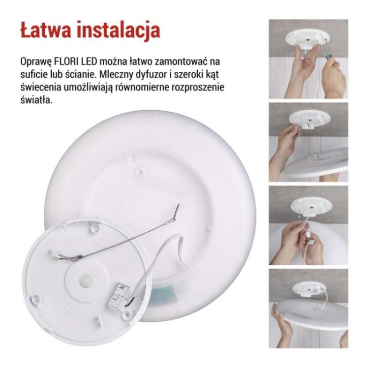 Okrągła oprawa LED EMOS FLORI 18W