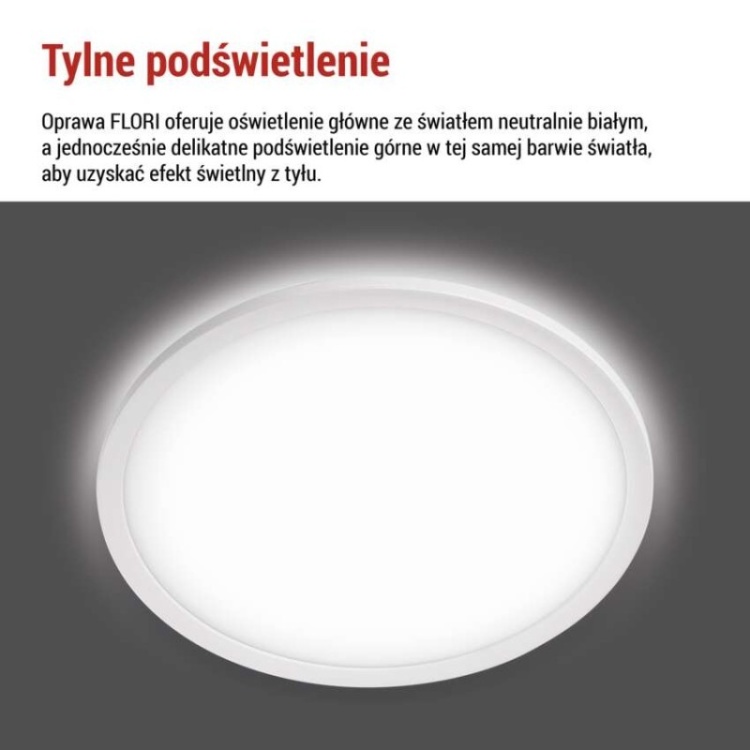 Plafon sufitowy LED FLORI 4000K biały