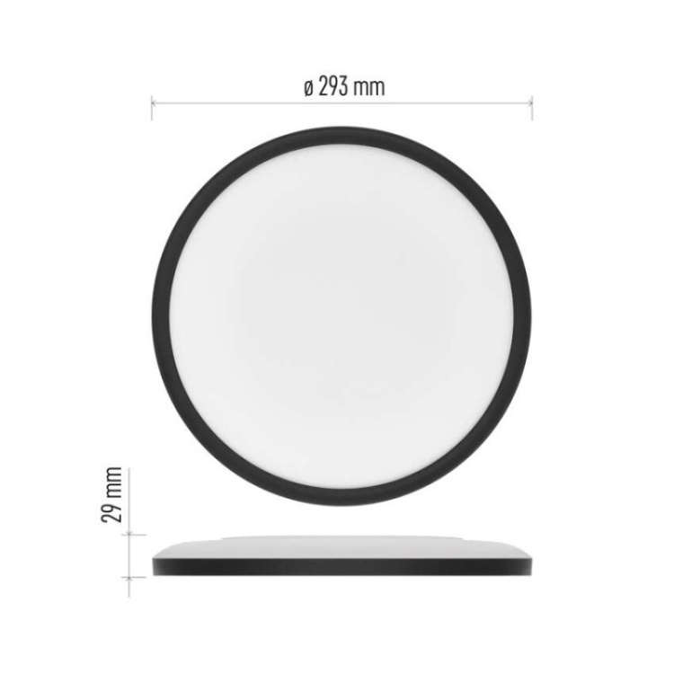 Plafon sufitowy LED FLORI czarny
