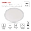 Biała oprawa sufitowa LED FLORI