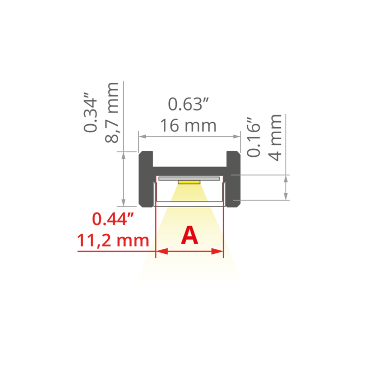 Profil LED MICRO-H srebrny anodowany wymiar.png